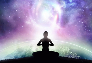 manifesting meditation header image of meditating woman