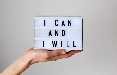 short positive affirmation header image of positive statements