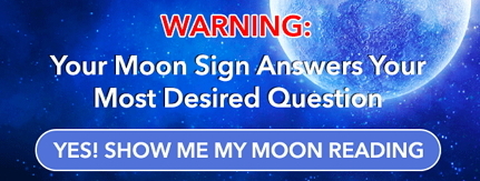 life path numbers Warning Moon Sign Banner Ad showing moon and space